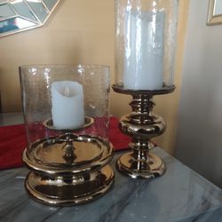 Set Of Elegant Gold Candle Holders $50 OBO
