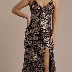 Floral Sequined Dress