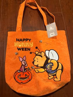 Disney Winnie the Pooh Halloween Corduroy Tote Bag