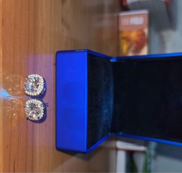 Moissanite 9.25 sterling silver study earrings