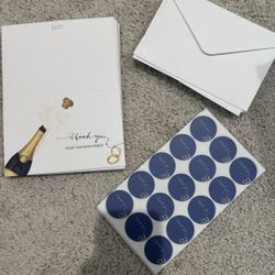 Wedding Thank You Cards With Envelopes & Stickers 