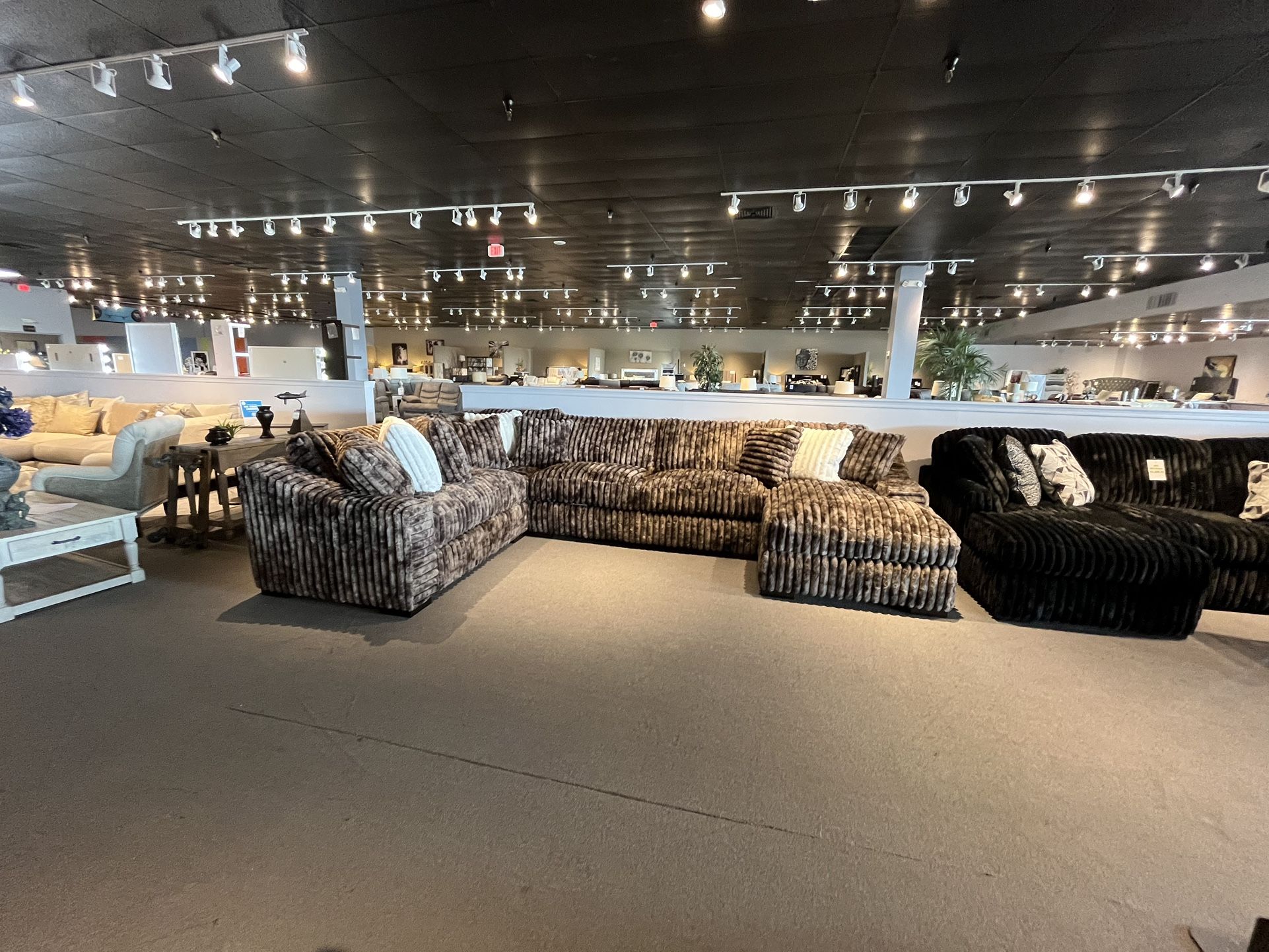 Brown 6pc Chaise Sectional Couch