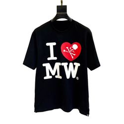 Mastermind Japan Skull And Heart Letter Print Short-Sleeved T-Shirt 