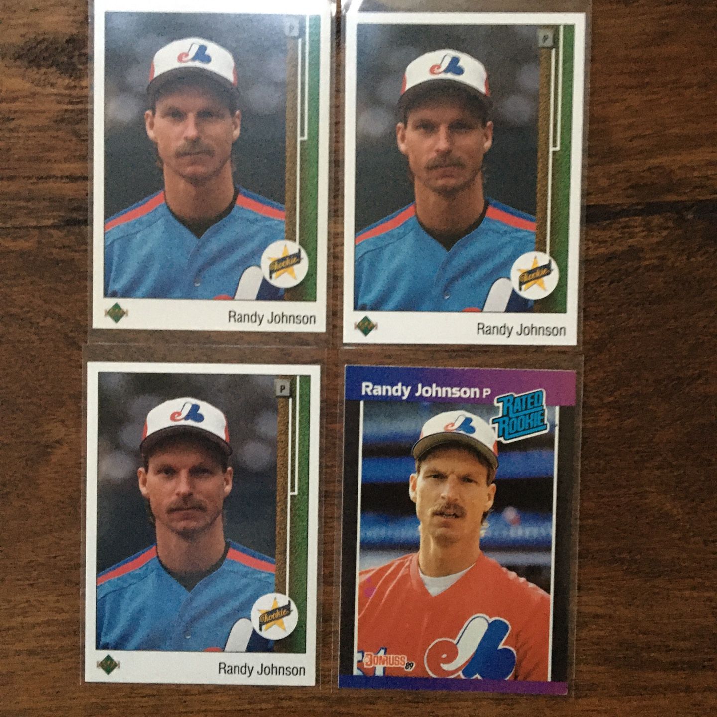 Randy Johnson rookie baseball card lot