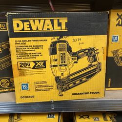 DEWALT 20V MAX XR Lithium-Ion Electric Cordless 16-Gauge Angled Finishing Nailer (Tool Only)