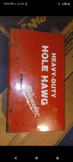 Milwaukee Hole Hawg 1675-1 1/2" 120v Heavy-duty Drill with accessories