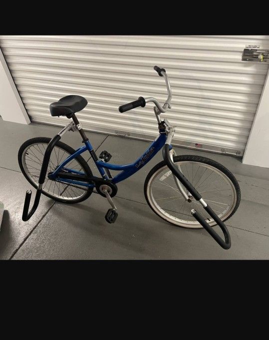 Bike, Beach Cruiser, With Long Board Rack