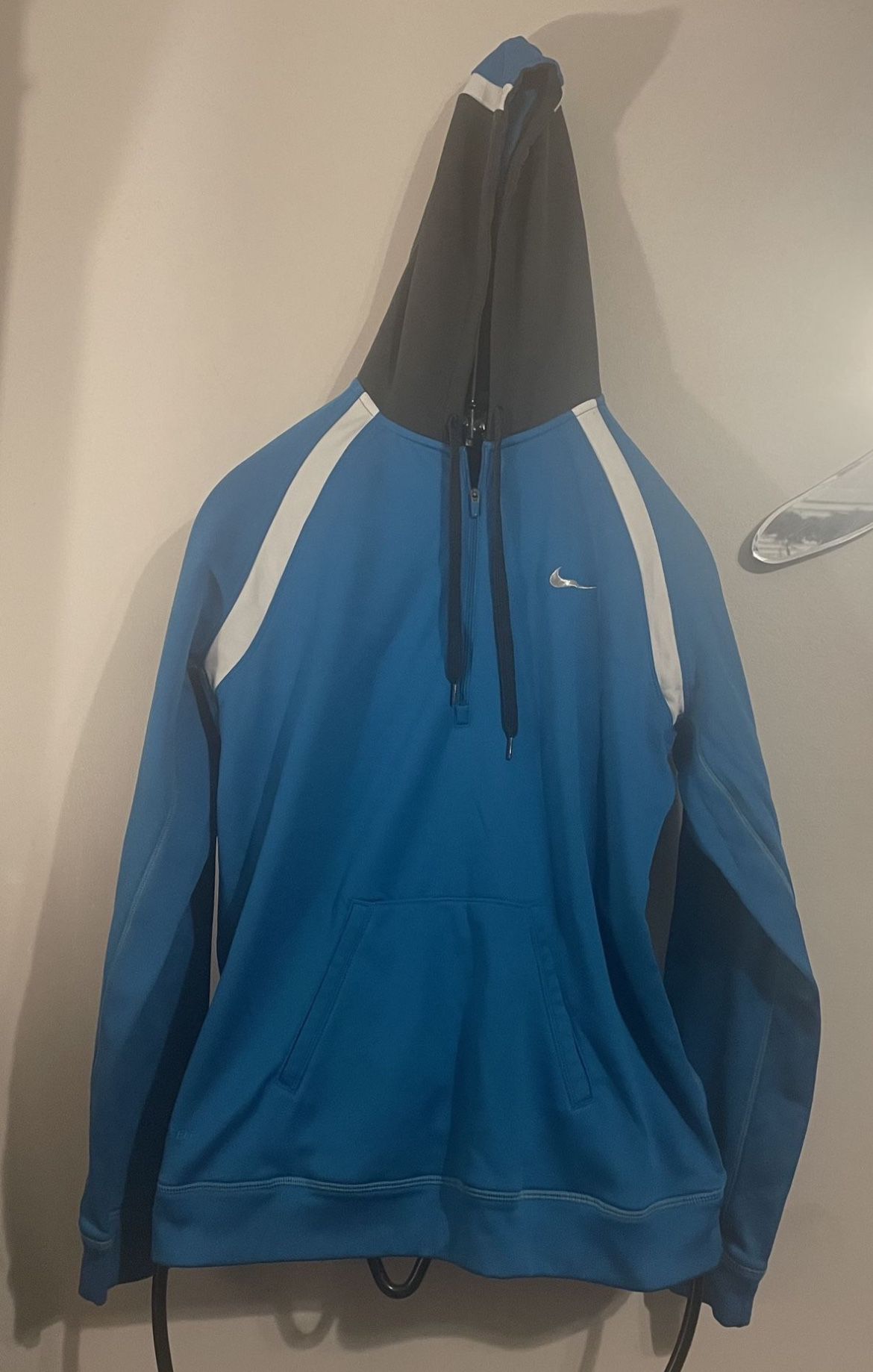 Large Nike Pullover Hoodie-Blue, White & Grey