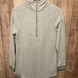 Under Armour Small long grey hoodie sweatshirt athletic half zip loose tunic