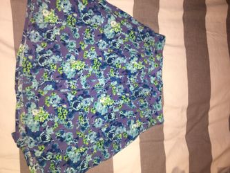 Floral button down skirt