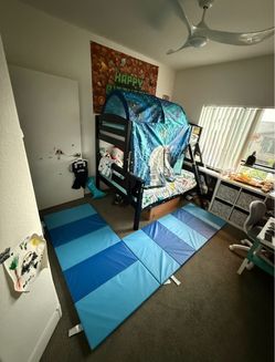 Set of 2 IKEA PLUFSIG Folding Gym / Play Mats (Blue)