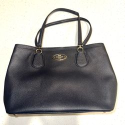 Coach Black Leather Shoulder Bag Purse Original Authentic