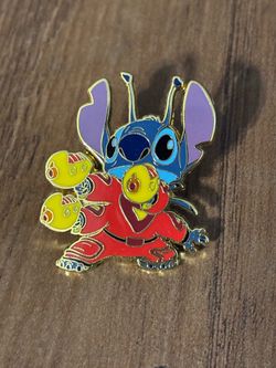 Stitch enamel pin