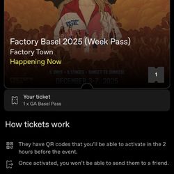 Factory Town Saturday / Sunday