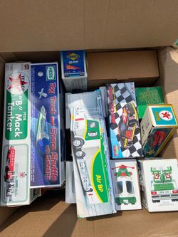 Hess Texaco Trucks and airplane lot
