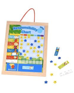 Chore Chart – Magnetic Behavior Chart for Kids That Makes The Ideal Reward Chart Comes with Many Fun Star Options for Increasing Responsibility