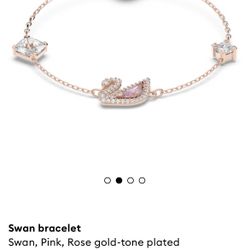 SWAROVSKI Swan bracelet Swan, Pink, Rose gold-tone plated (contact info removed)