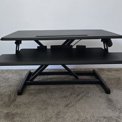 Height Adjustable Stand/Sit Desk/ Table Top For Laptop And Extended Monitors