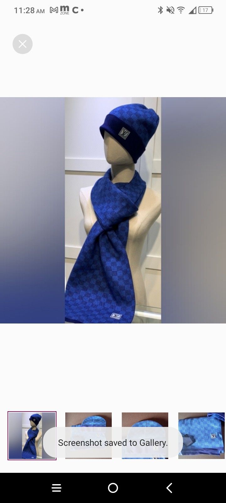 Louis Vuitton Scarf And Beanie Set