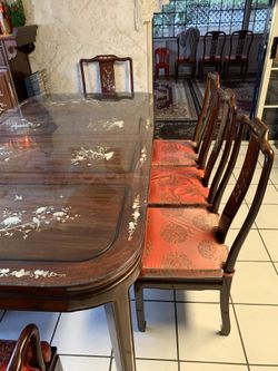 Dining table with dining chairs
