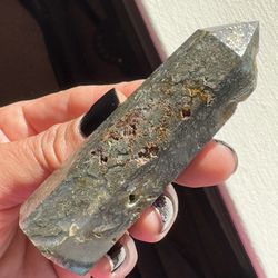 Pyrite In Quartz Small Tower 