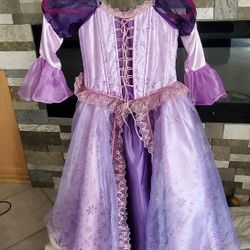 Rapunzel Cosplay Dress Kids Size 10-12