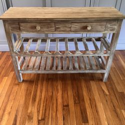 Entryway Table Console Wine Holder