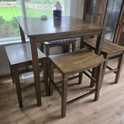 Brown Counter Height Table