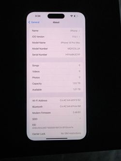 iPhone 14 pro Max 1tb