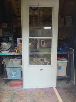 Storm door.
