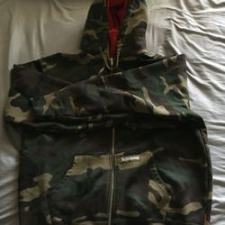 Supreme Camo Hoodie With Ski Mask 