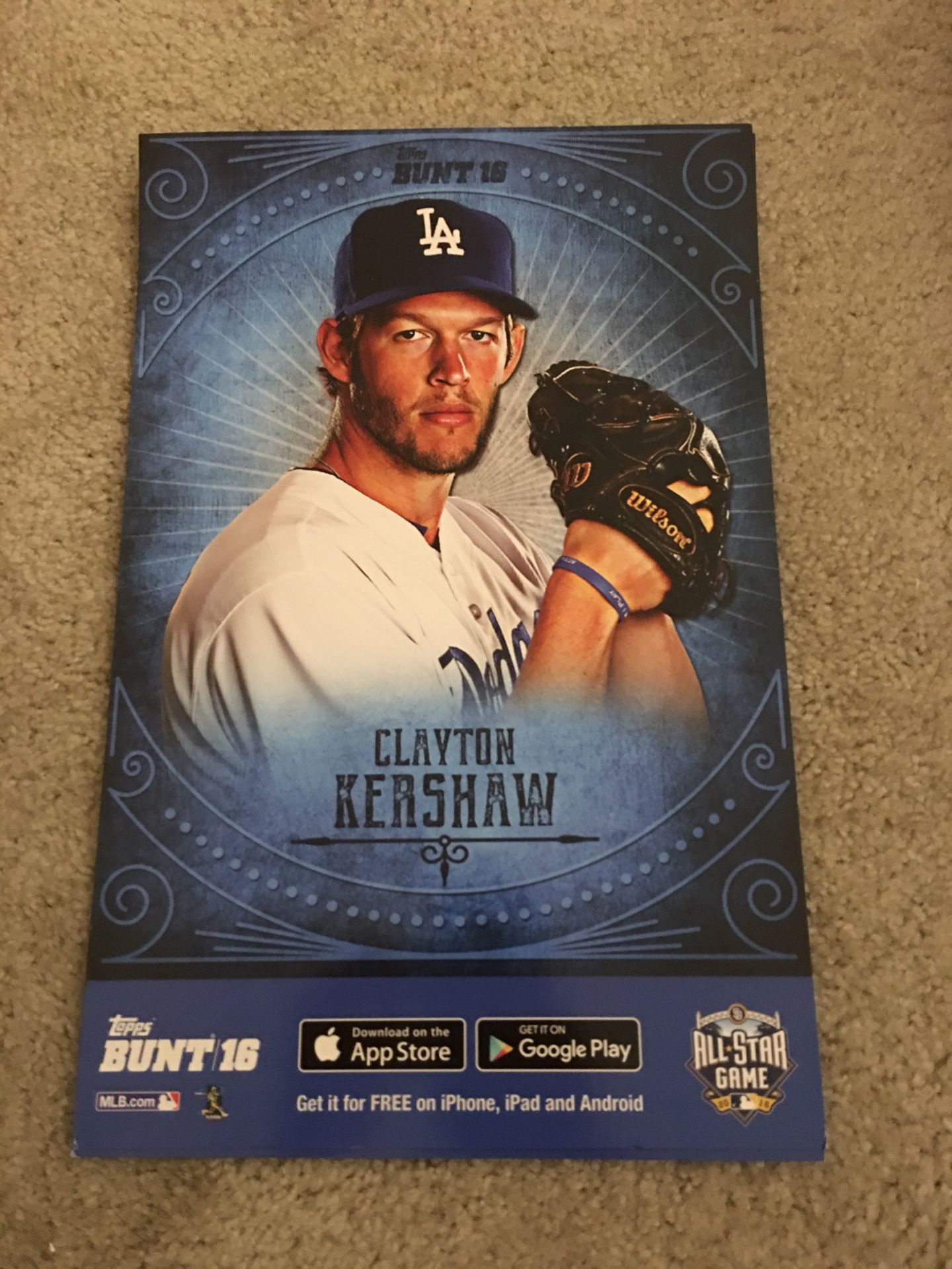 Clayton Kershaw Dodgers Poster all star game Topps