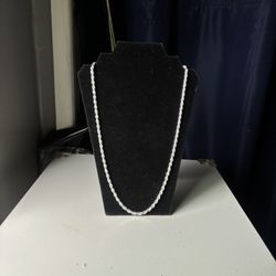 Sterling Silver 5mm Rope Chain 30 Inches Brand New 