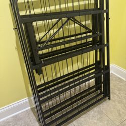 Foldable and portable QUEEN bed frame in GOOD condition!
