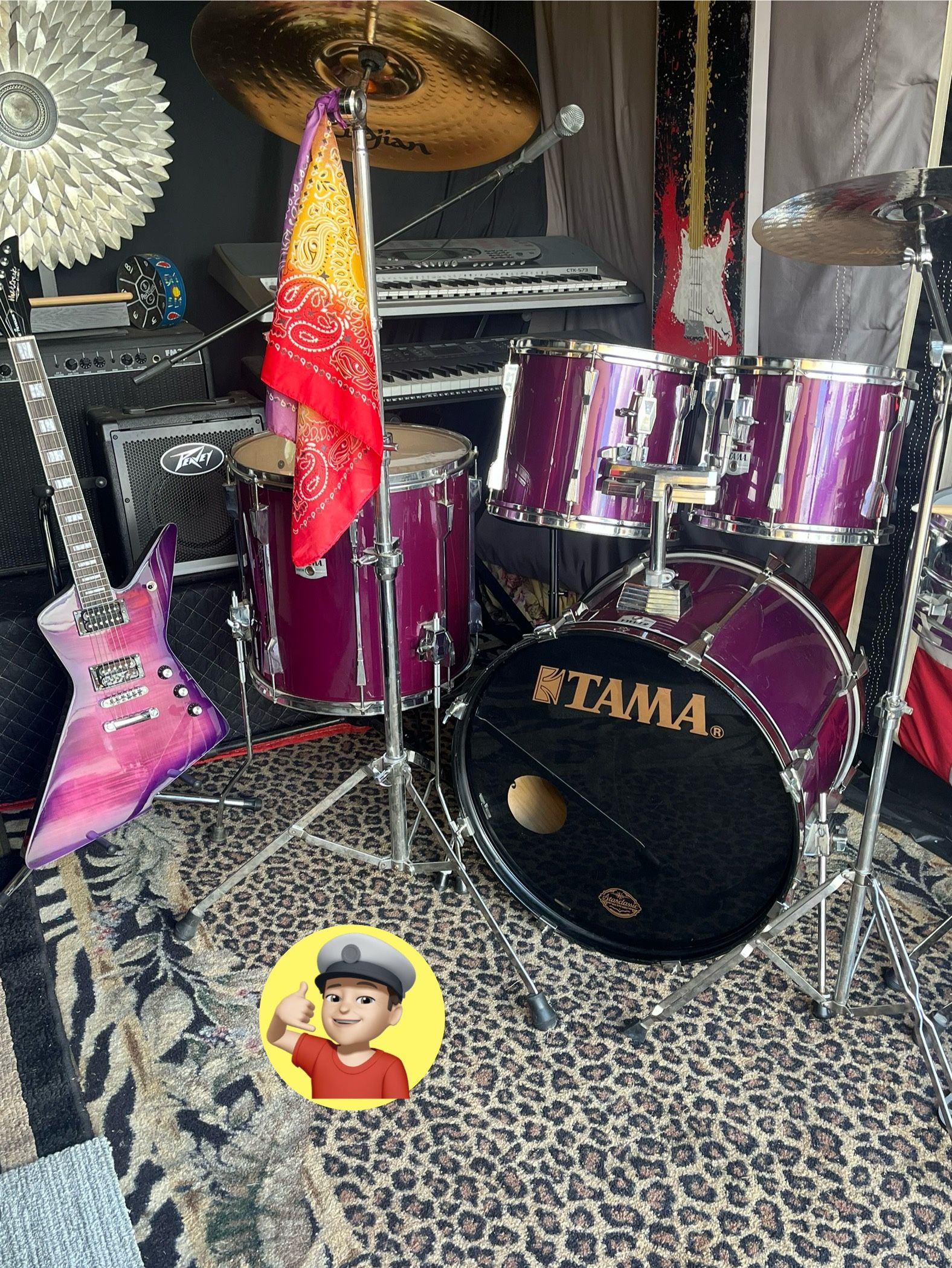 π₯ Rare π£ Purple TAMA Drum Set