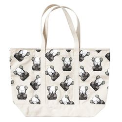KAWS x Uniqlo Tokyo First Tote Bag Off white color