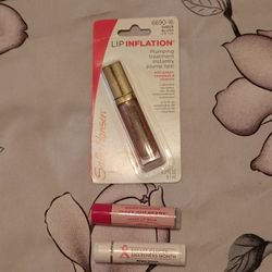 NEW Lot Of Sally Hansen Lip Inflation Sheer Blush & 2 Lip Glosses 