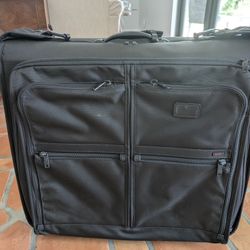 TUMI Black Rolling Suitcase with Built-In Garment Bag