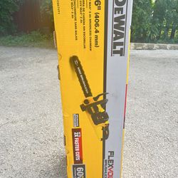 Dewalt  New 60v Flexvolt 16”chainsaw Kit With 6ah Battery And Cha