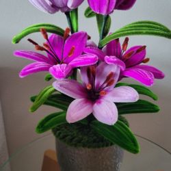 Pipes Cleaners Flowers $25