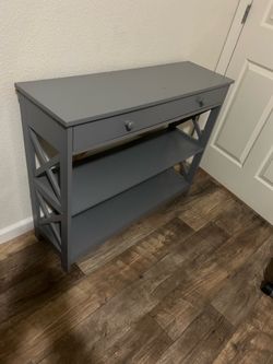 Grey table consola 40inch long 23 inch height