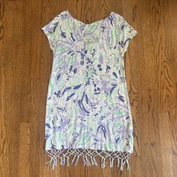 Lilly Pulitzer Size Small Beachcomber Cover Up Dress Lillys Lilac Nice Ink