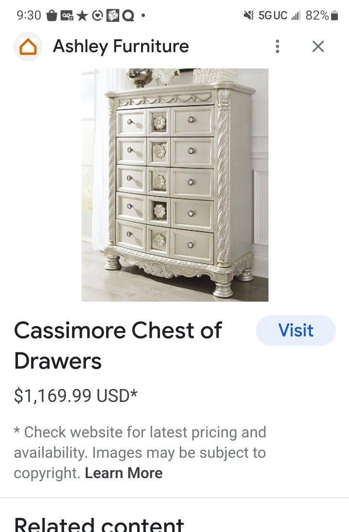 Brand New Cassimore Drawers Chest