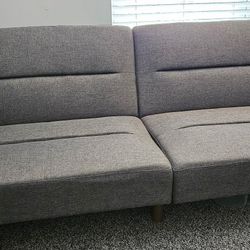 Gray Fabric Futon/Sofa