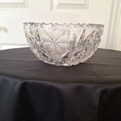 Crystal Bowl American Brilliant 8"x4"