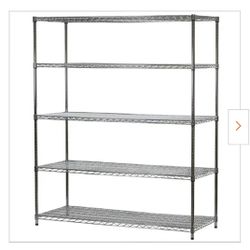 Brand new in box-   HDX ChromeMax 5-Tier Heavy Duty Metal Wire Shelving Unit commercial grade