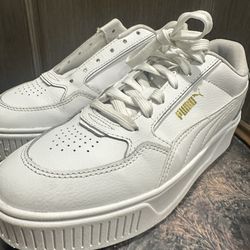 PUMA Women 387212-01 Karmen Rebelle Shoe Lace-up Sneaker White Size 7.5