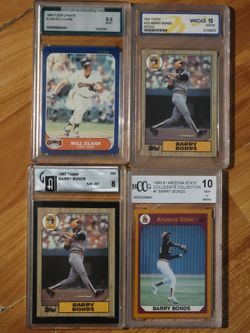 VINTAGE GRADED BARRY BONDS ROOKIE CARDS SF GIANTS