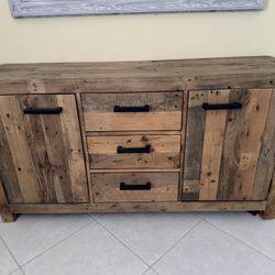 Solid Wood Reclaimed Sideboard Buffet Console