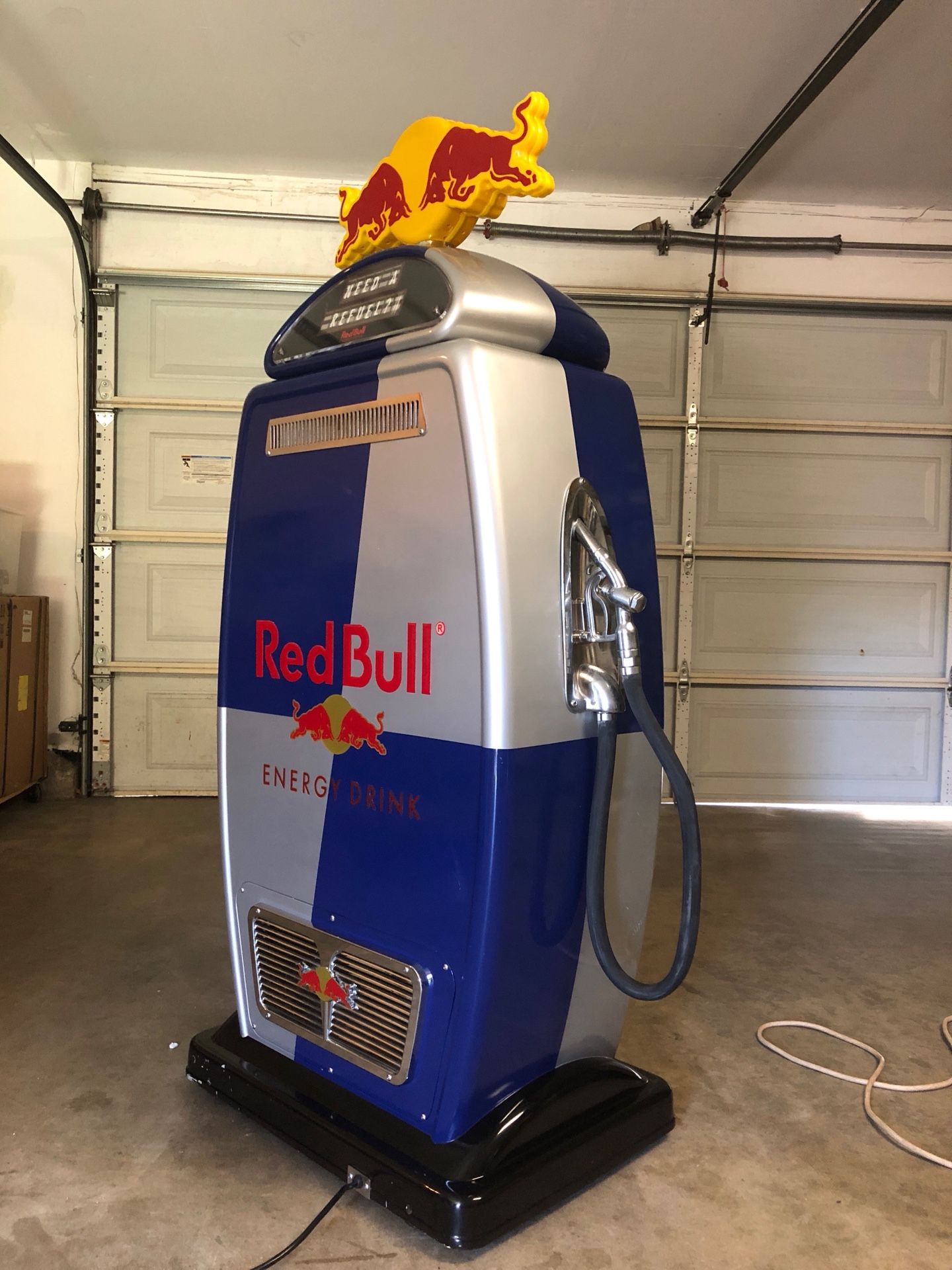 Red bull gas pump deals refrigerator for sale